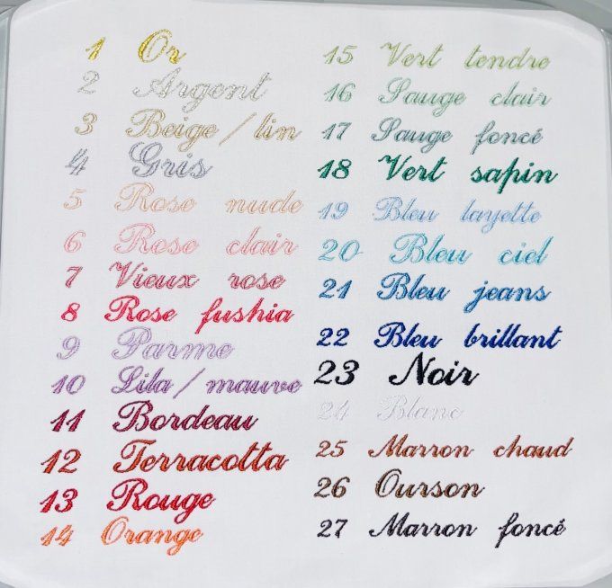 Echarpe de baptême en double gaze lettre fleurie