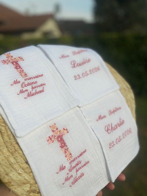 Echarpe de baptême parrain marraine 