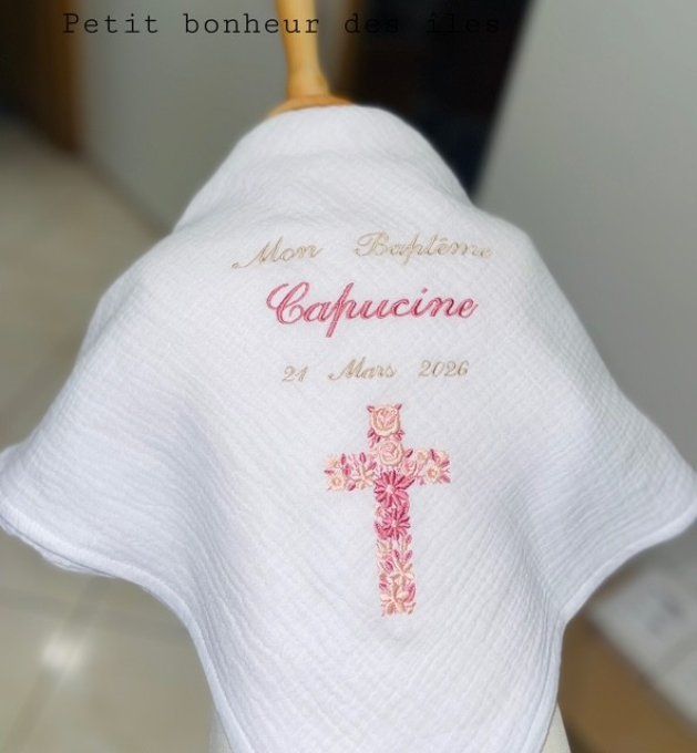 Lange avec croix fleurie